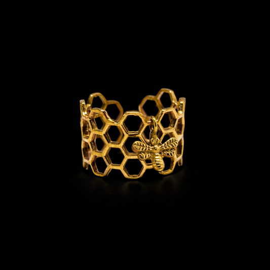 Honeycomb Bee Ring