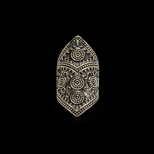 Ornate Triangular Shield Ring