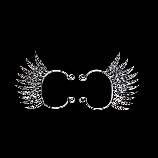 Feather Fan Ear Cuff Earrings