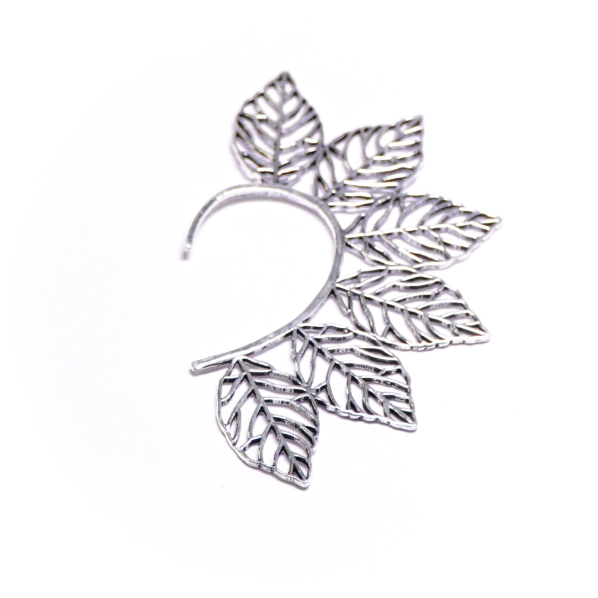 Openwork Leaf Halo Ear Cuffs
