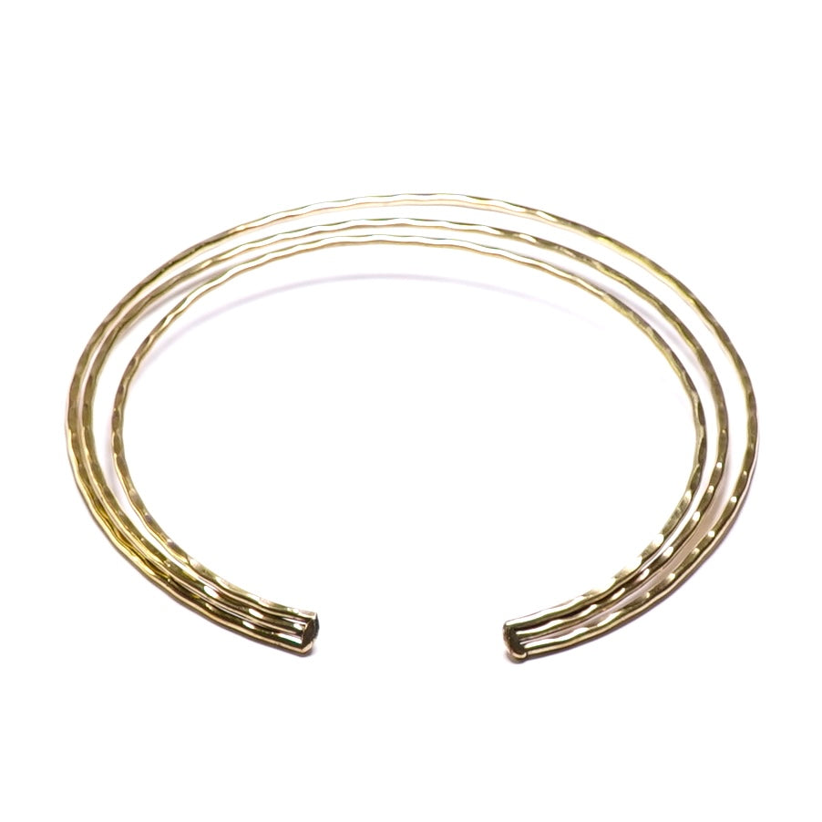 Triple Wire Hammered Necklace