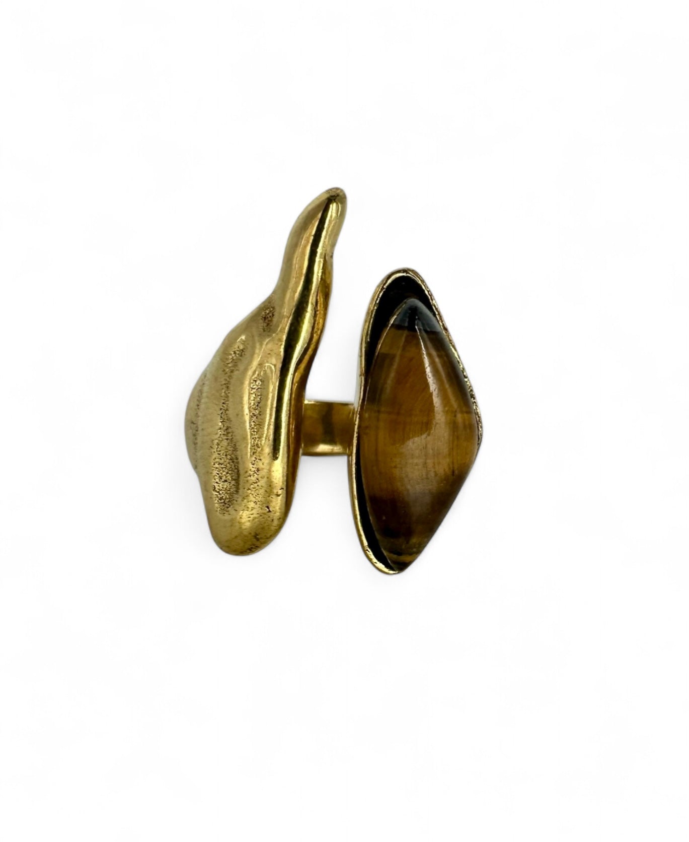 Tiger's Eye Wave Ring