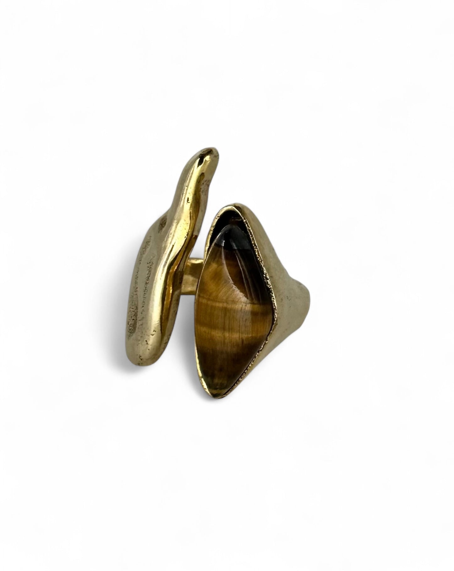 Tiger's Eye Wave Ring
