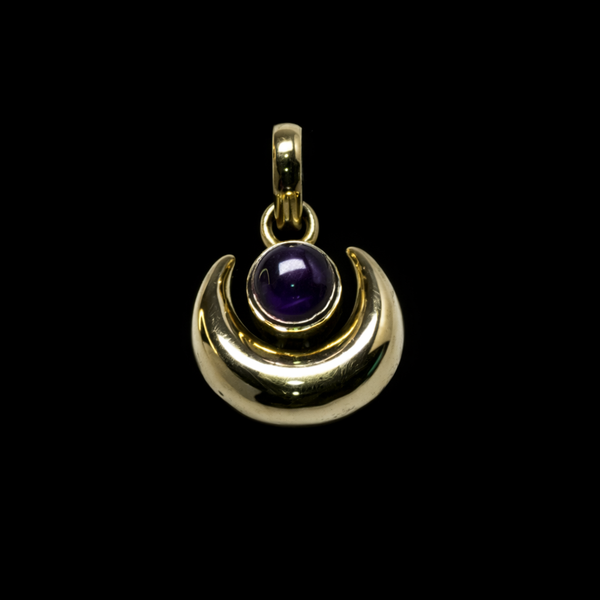 Crescent Amethyst Pendant