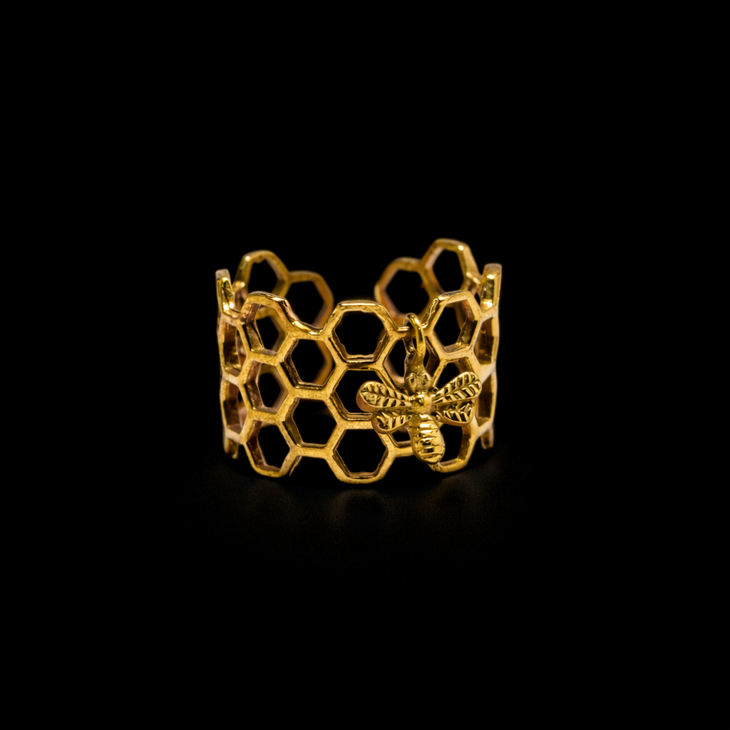 Honeycomb Bee Ring