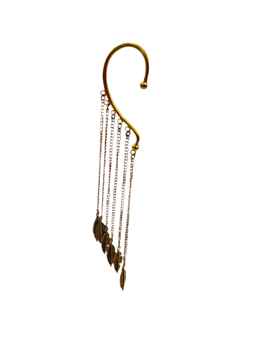 Dangling feather cuff