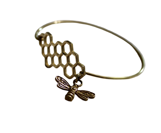 Honeycomb bee bracelet