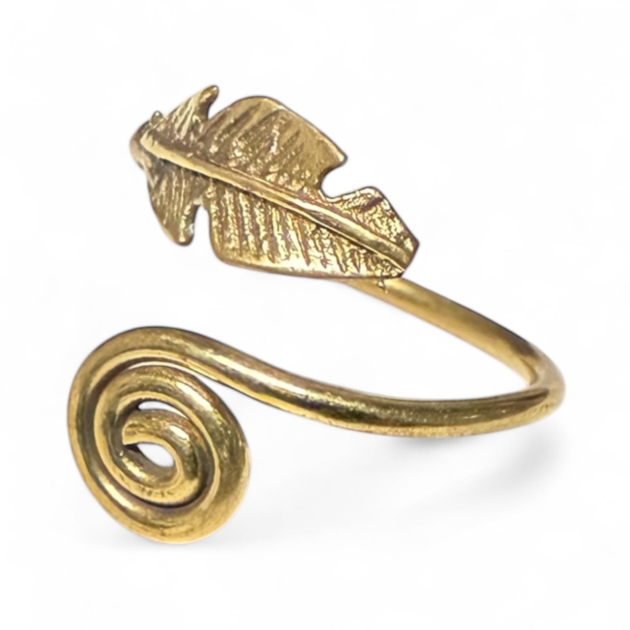 Spiral leaf ring