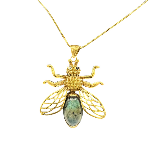 Labradorite Bee Pendant