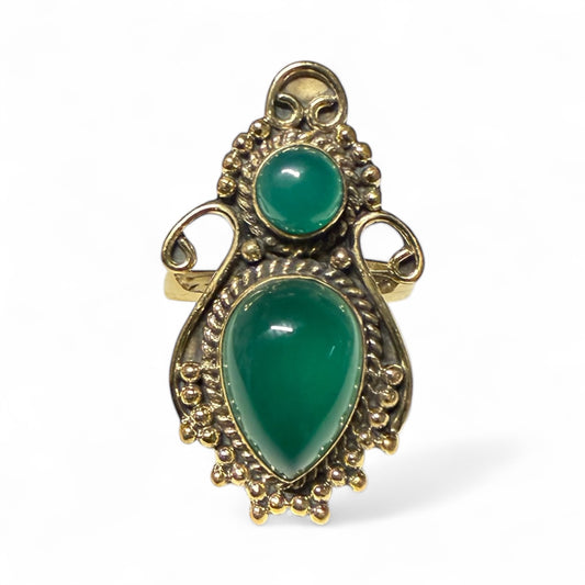 Green Onyx heirloom ring