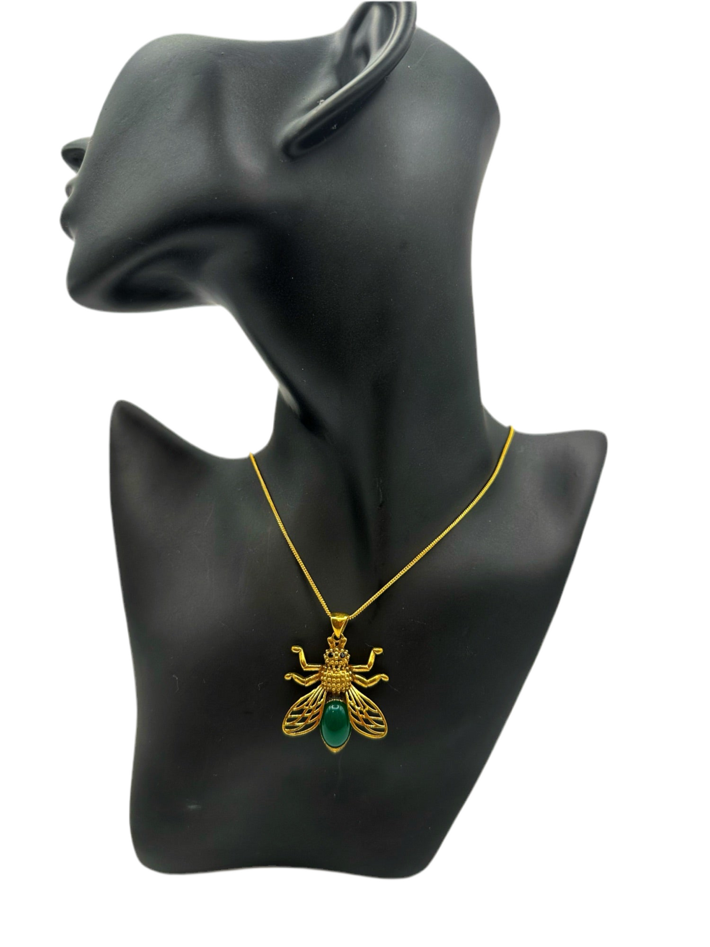 Green Onyx Bee Pendant