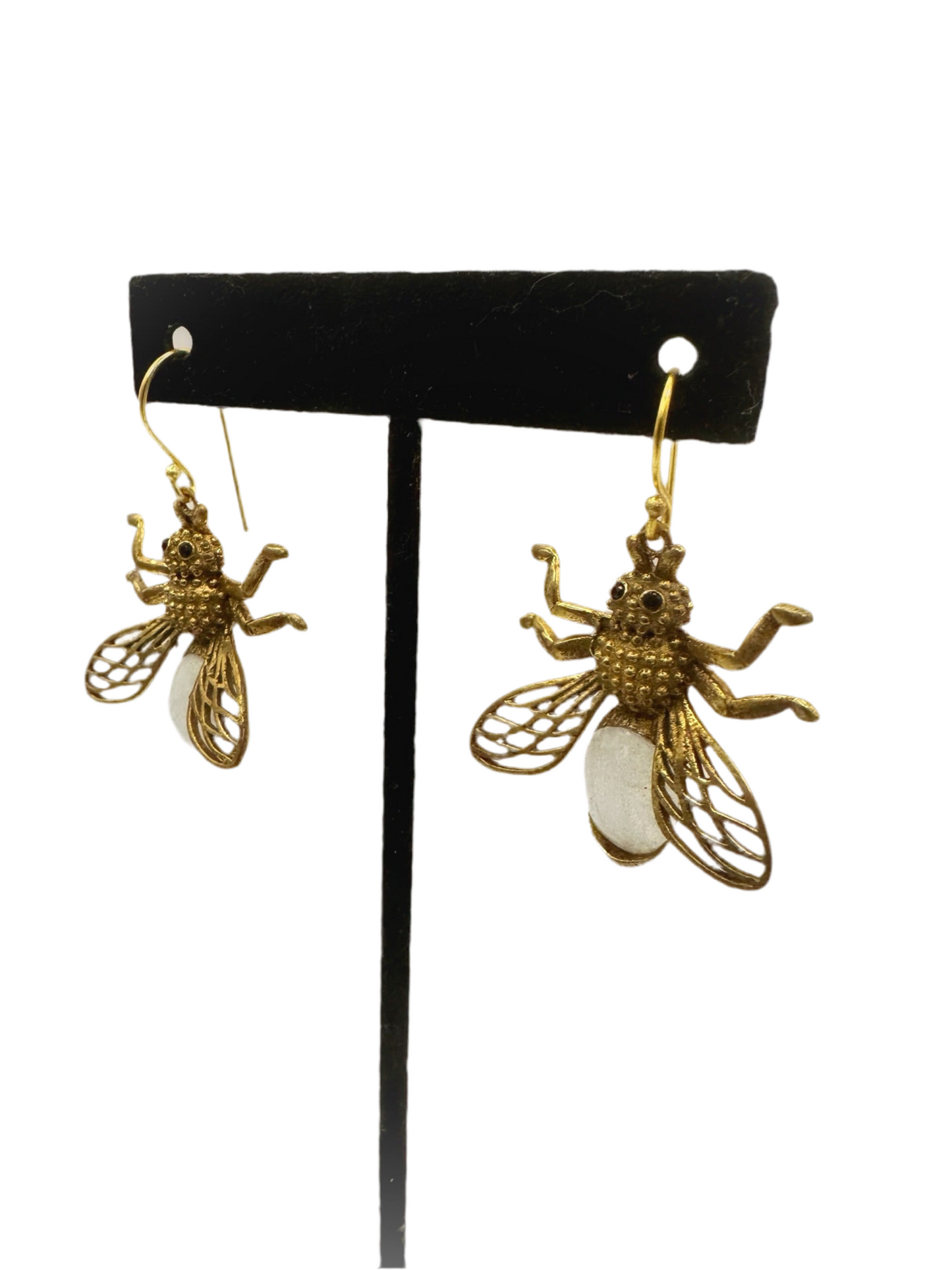 Moonstone Bee Earrings