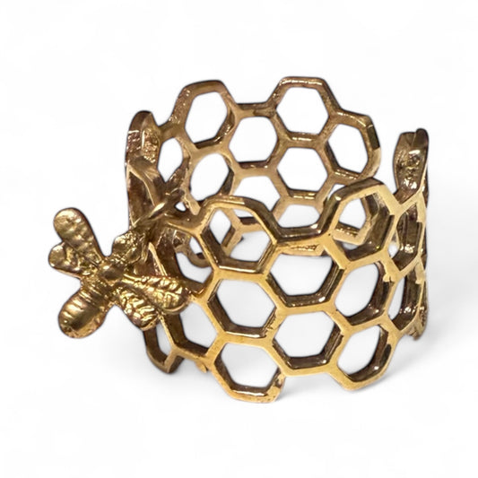 Honeycomb bee ring