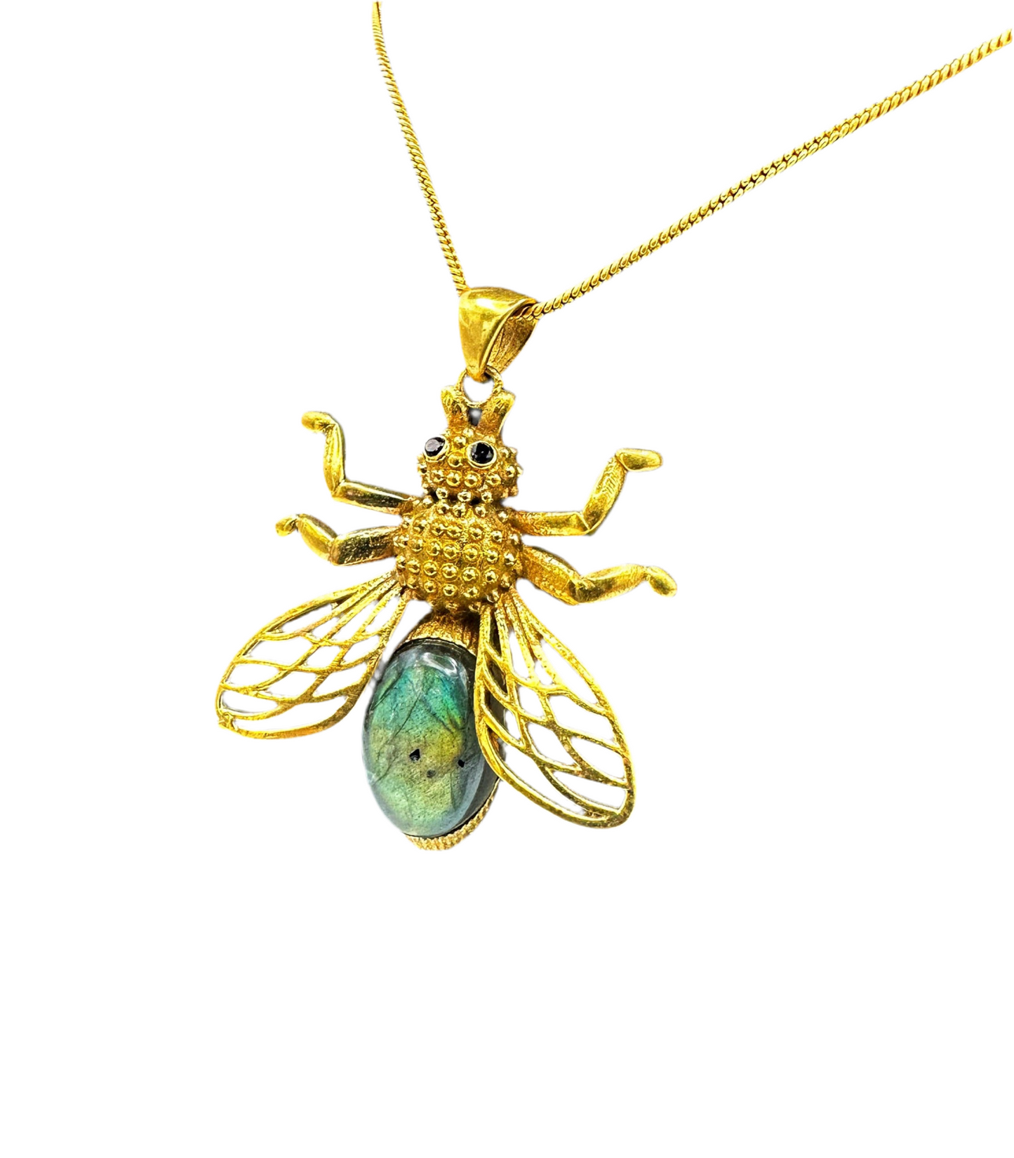 Labradorite Bee Pendant