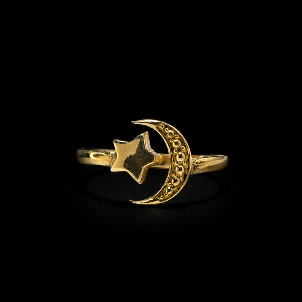 Moon + Star Ring