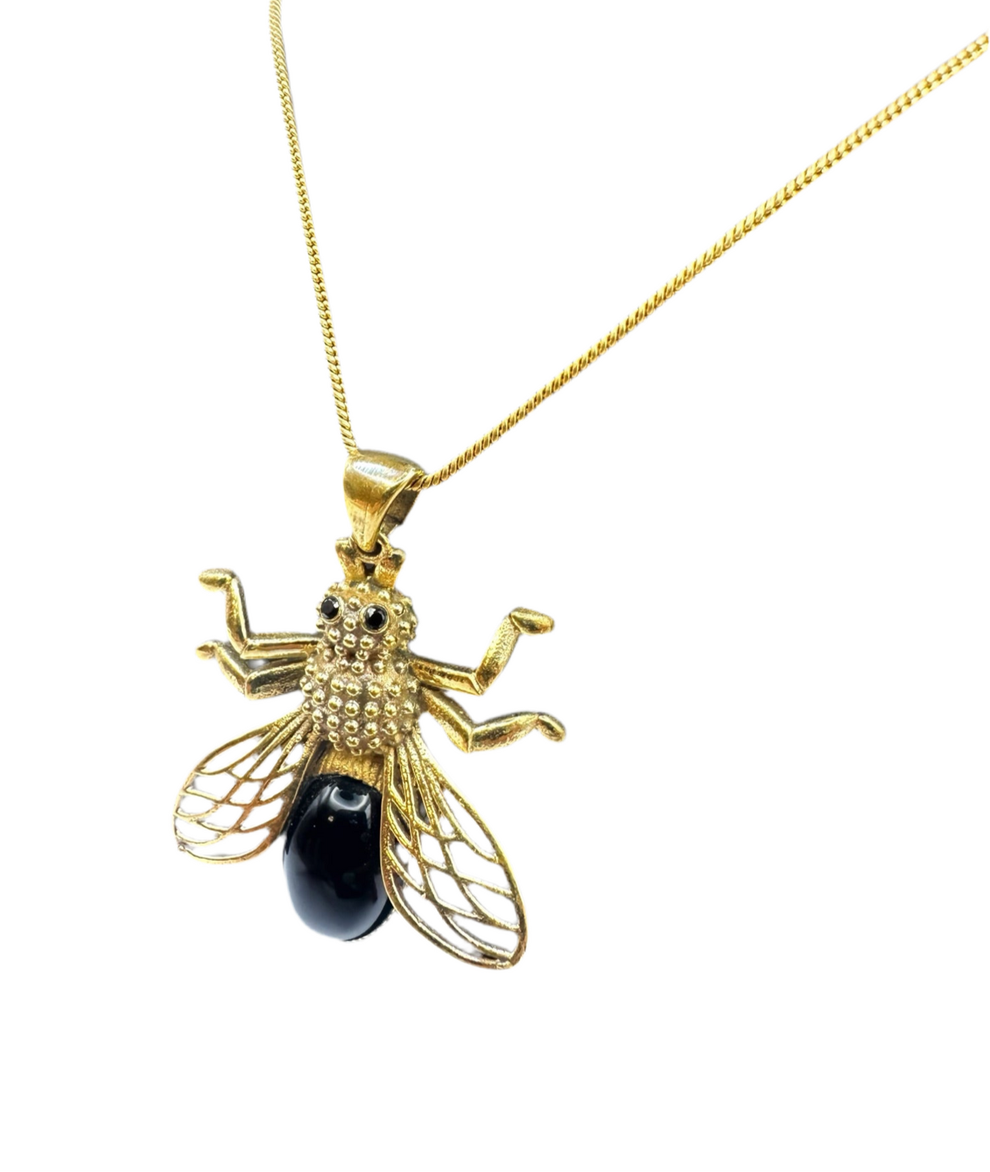 Black Onyx Bee Pendant