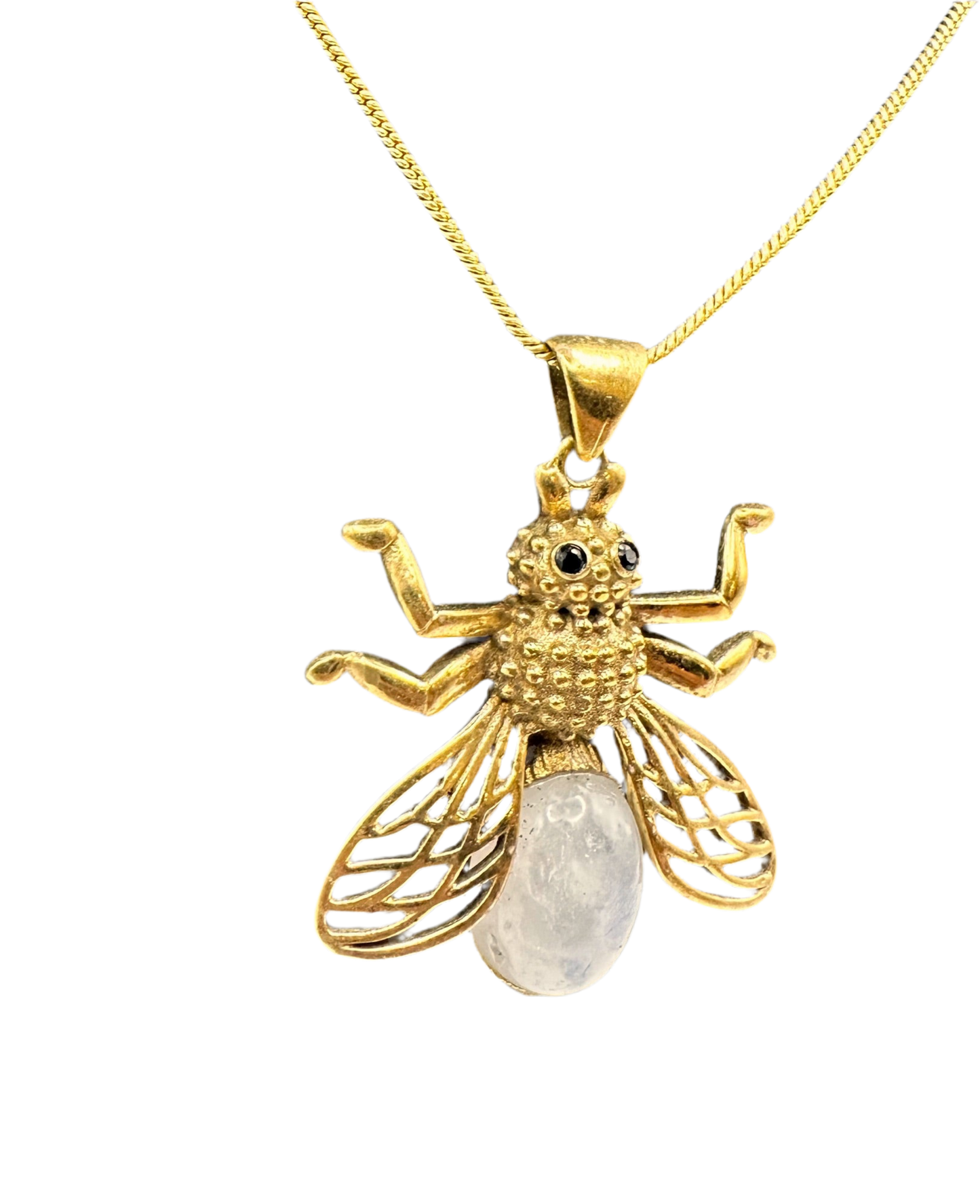 Moonstone Bee Pendant