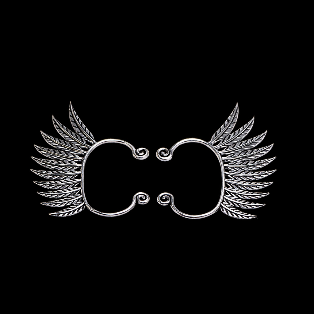 Feather Fan Ear Cuff Earrings