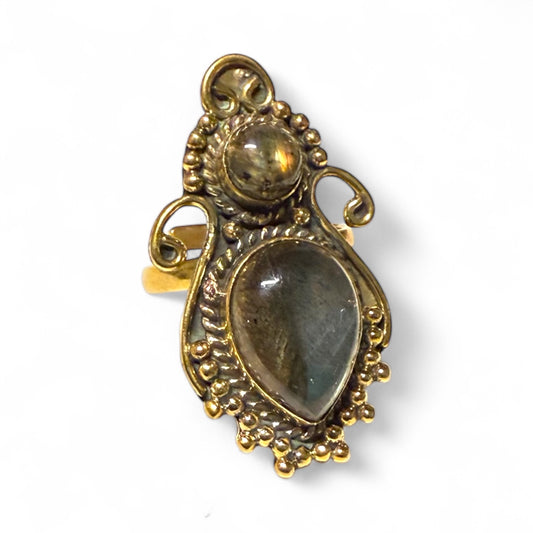 Labradorite heirloom ring