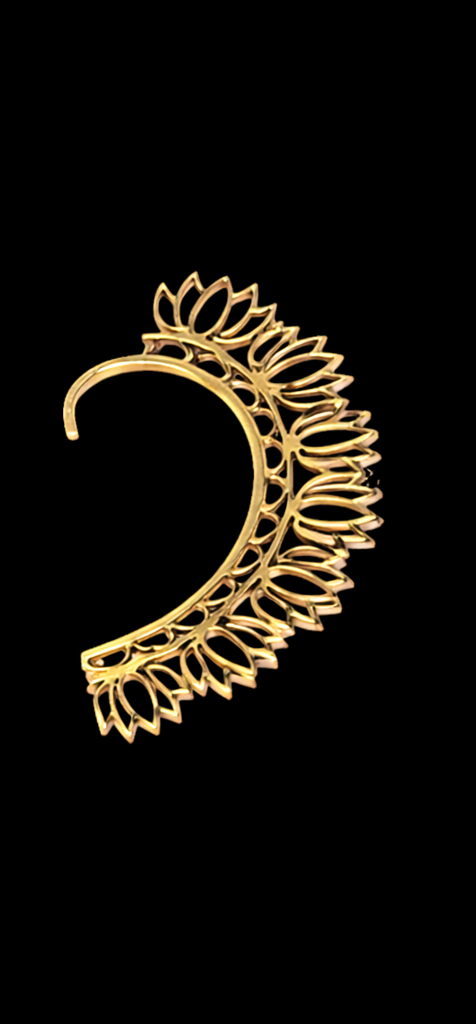 Lotus Petal Filigree Ear Cuff
