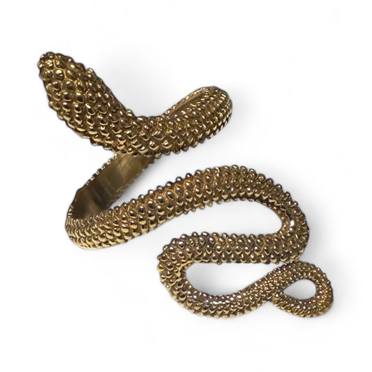 Large winding snake ring