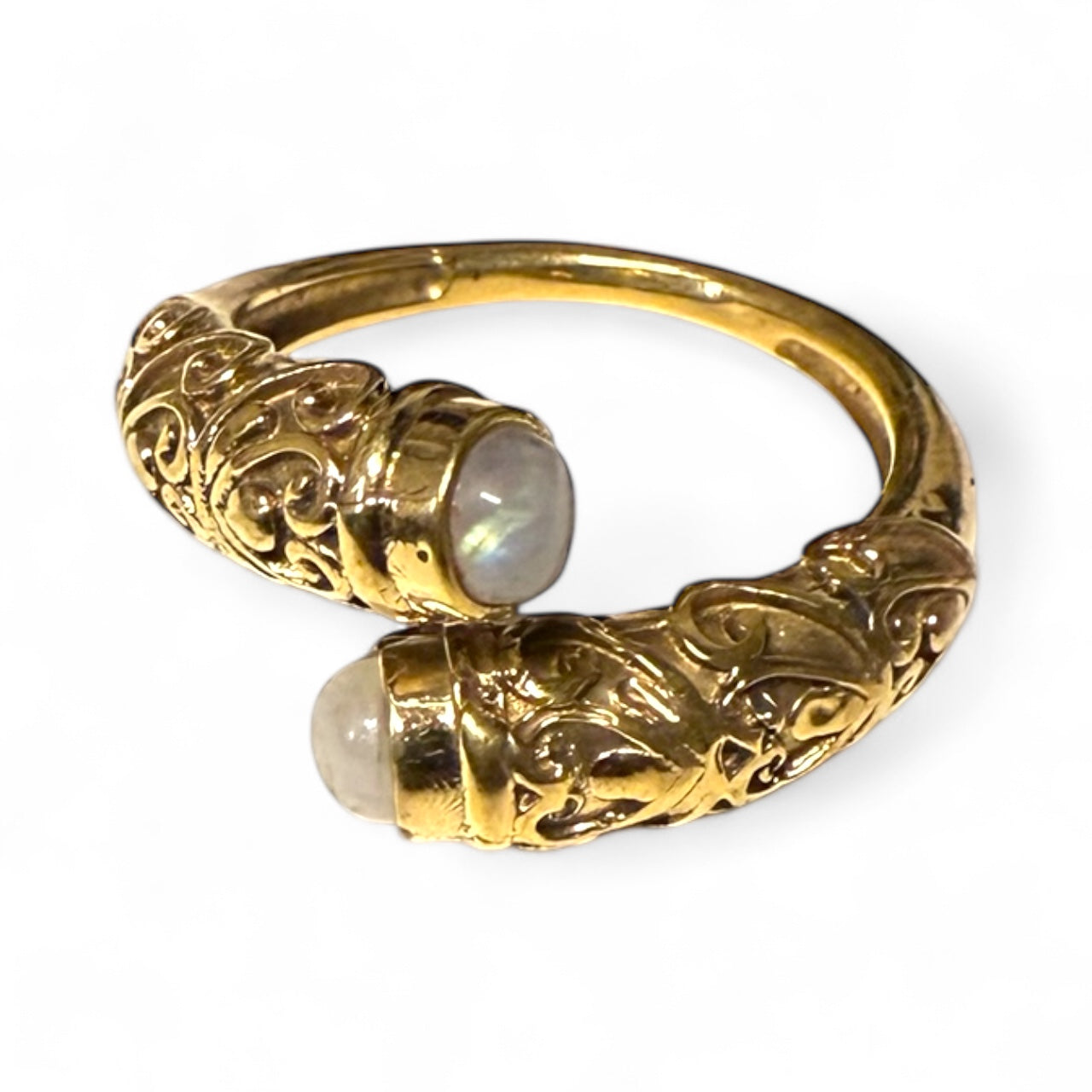Moonstone tube ring