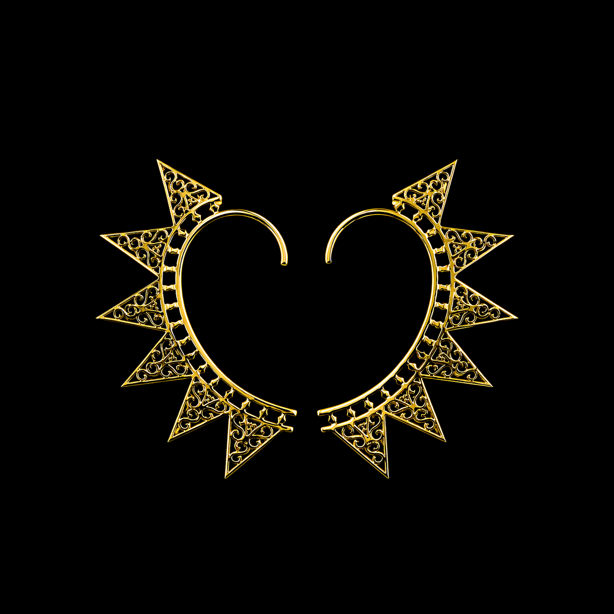Filigree Sunray Ear Cuff