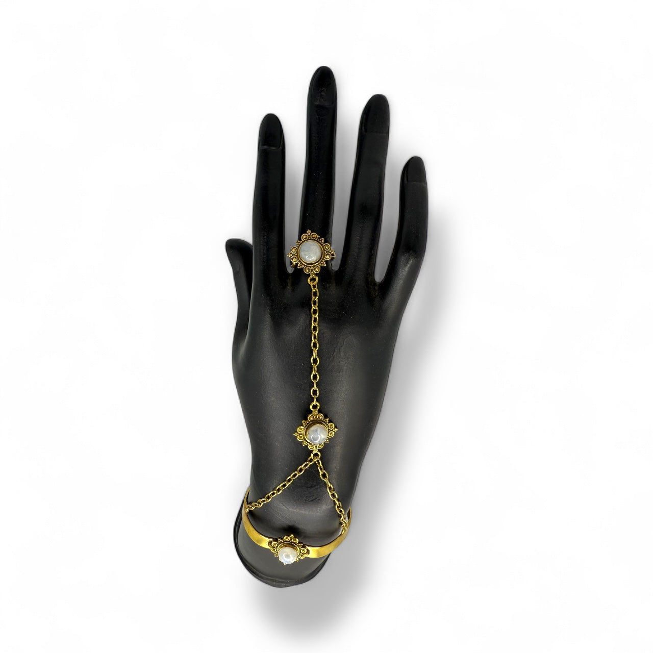 Diamond Moonstone Handchain