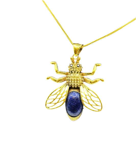 Lapis Bee Pendant
