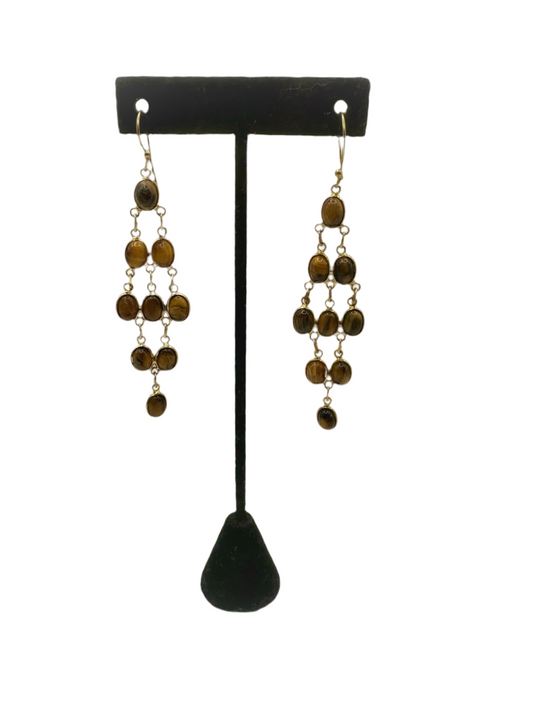 Waterfall Tiger's Eye Earrings