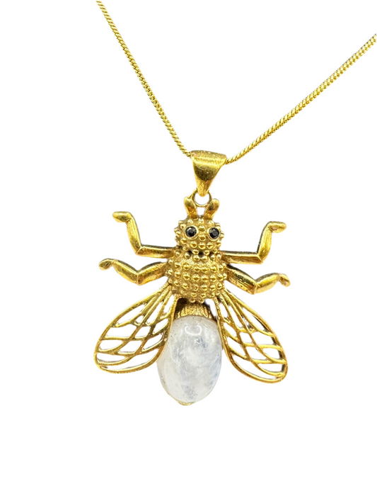 Moonstone Bee Pendant