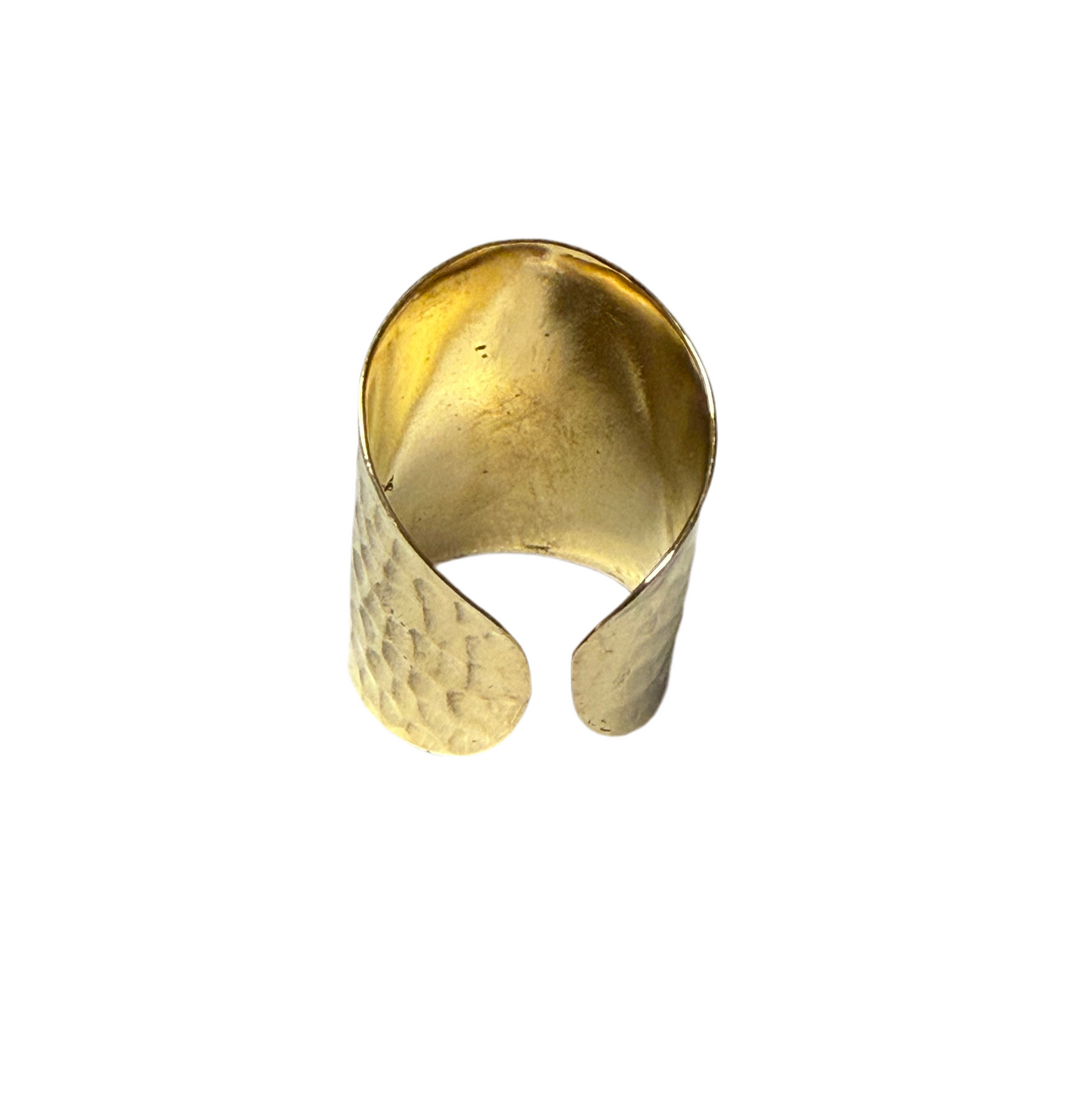 Hammered brass ring