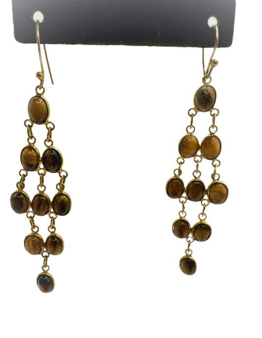 Waterfall Tiger's Eye Earrings