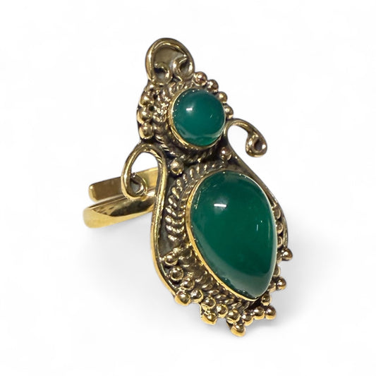 Green Onyx heirloom ring