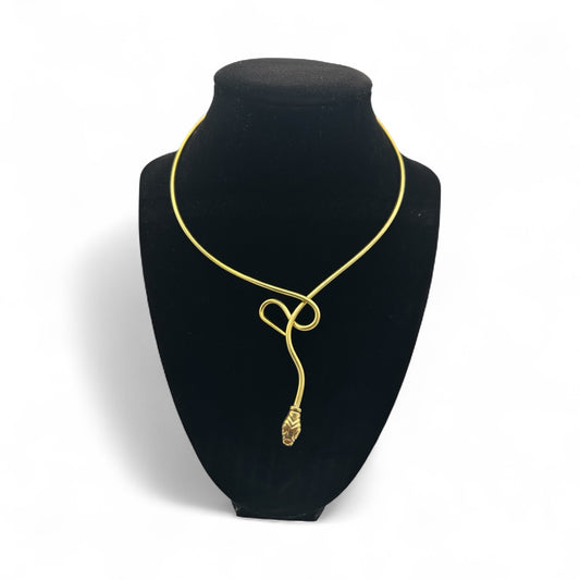Interlocked snake necklace