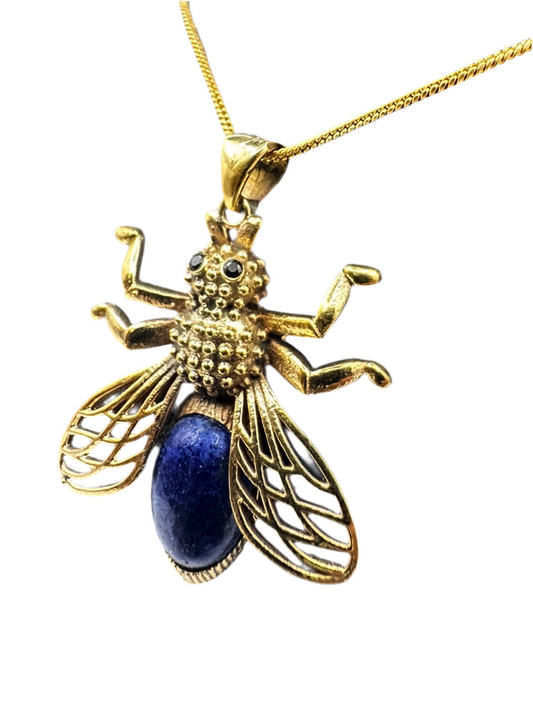 Lapis Bee Pendant