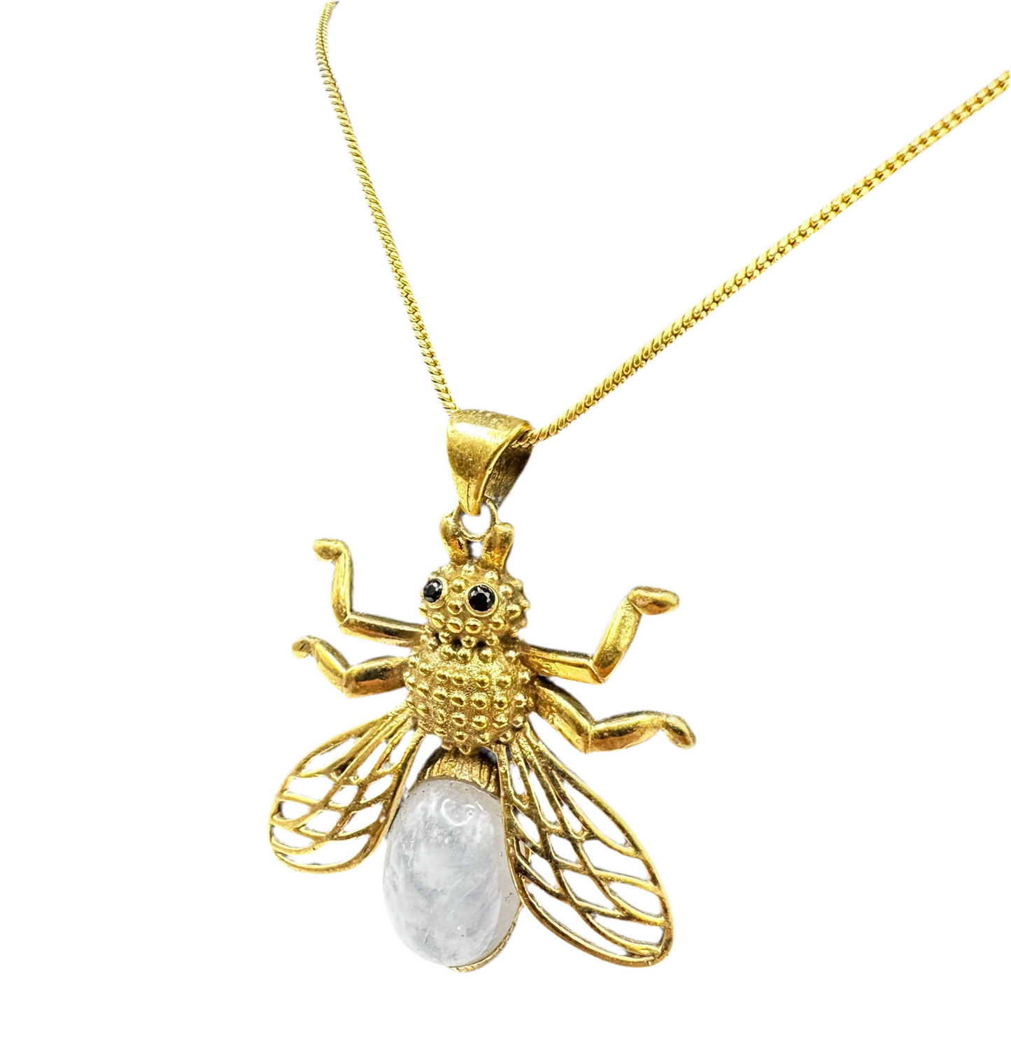 Moonstone Bee Pendant