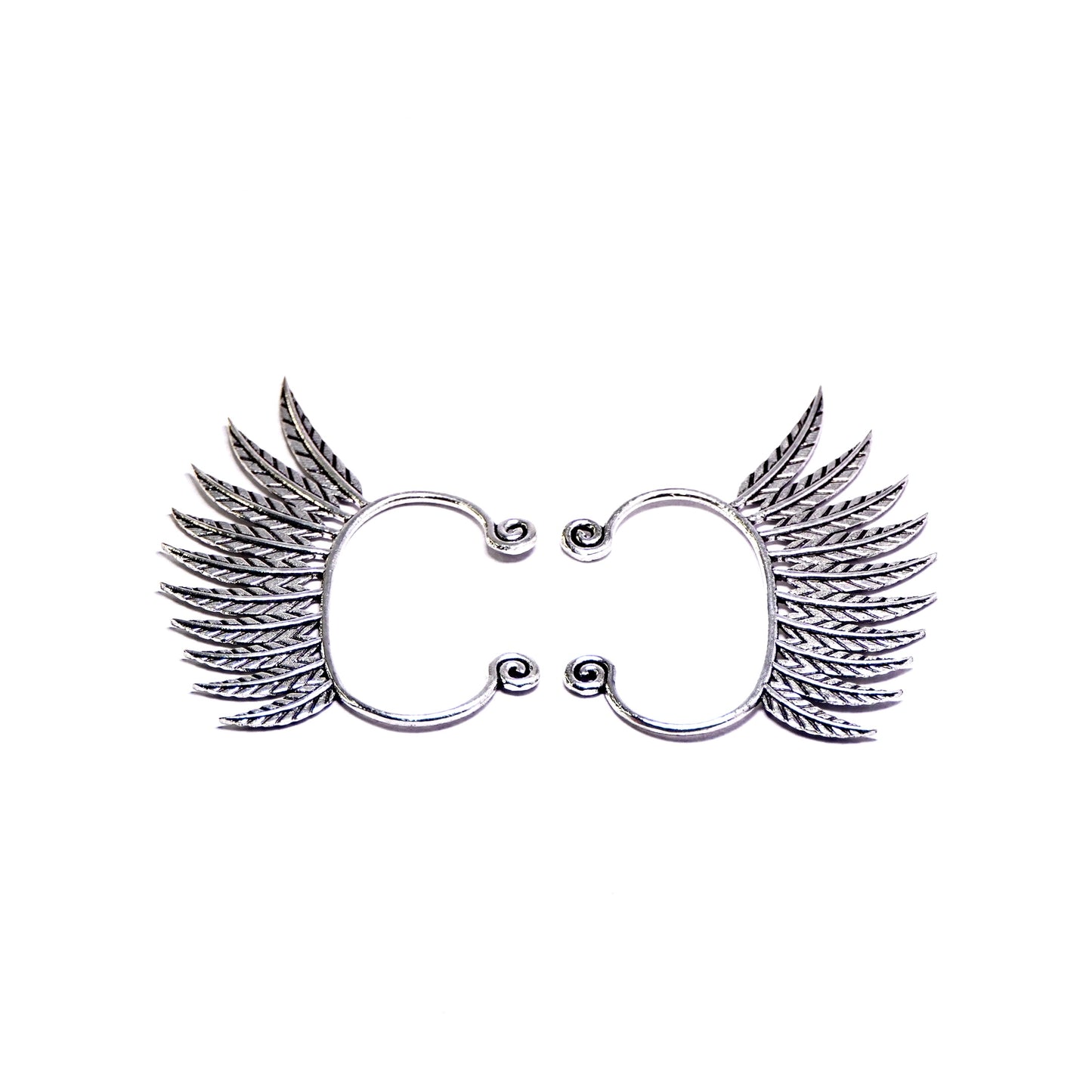 Feather Fan Ear Cuff Earrings