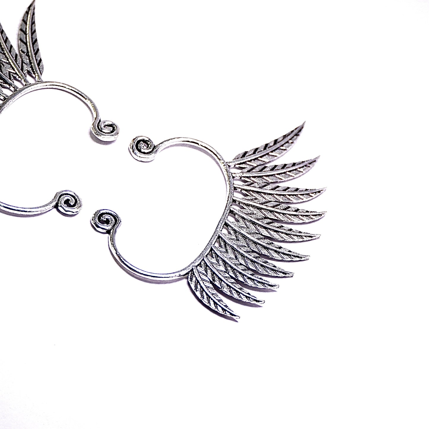 Feather Fan Ear Cuff Earrings