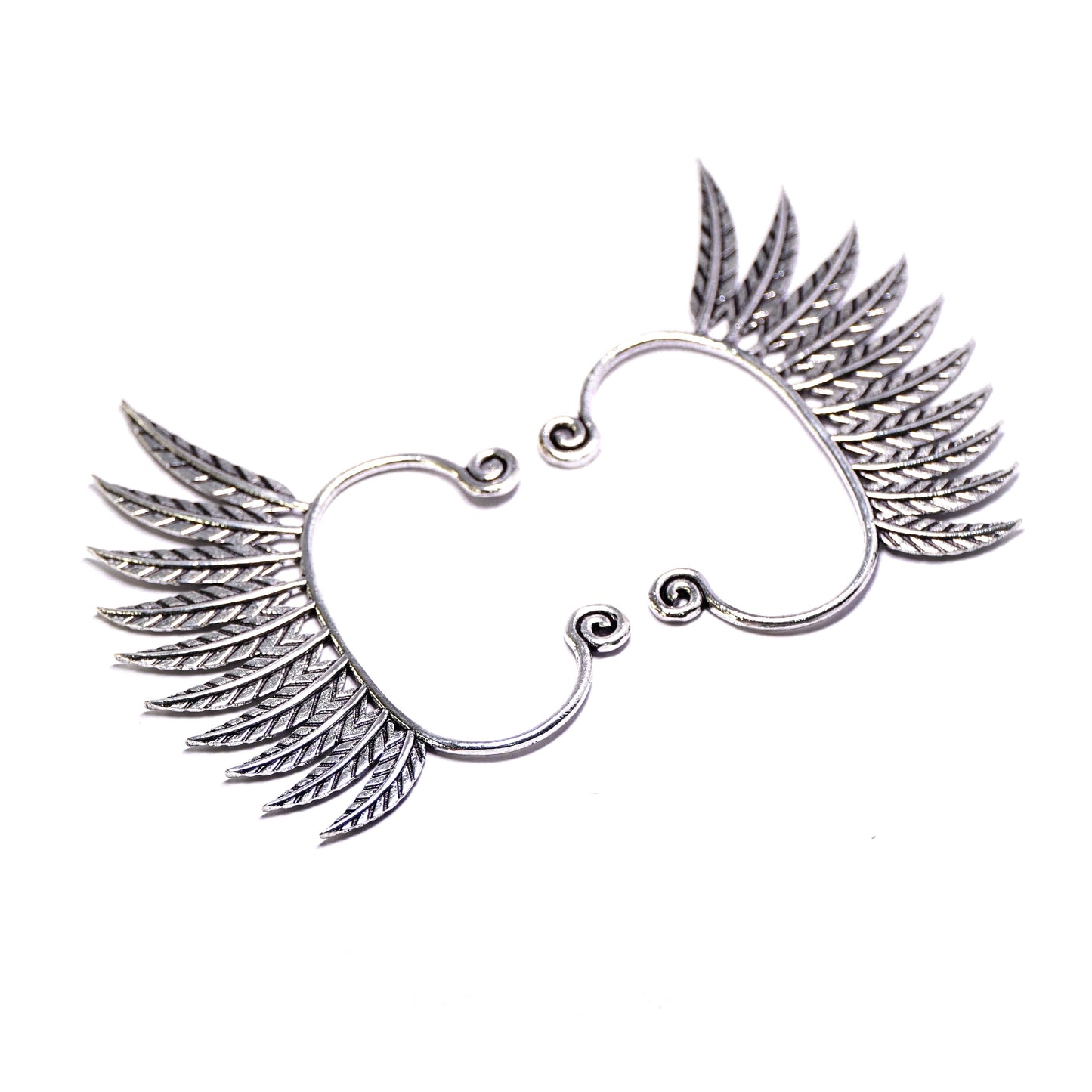 Feather Fan Ear Cuff Earrings