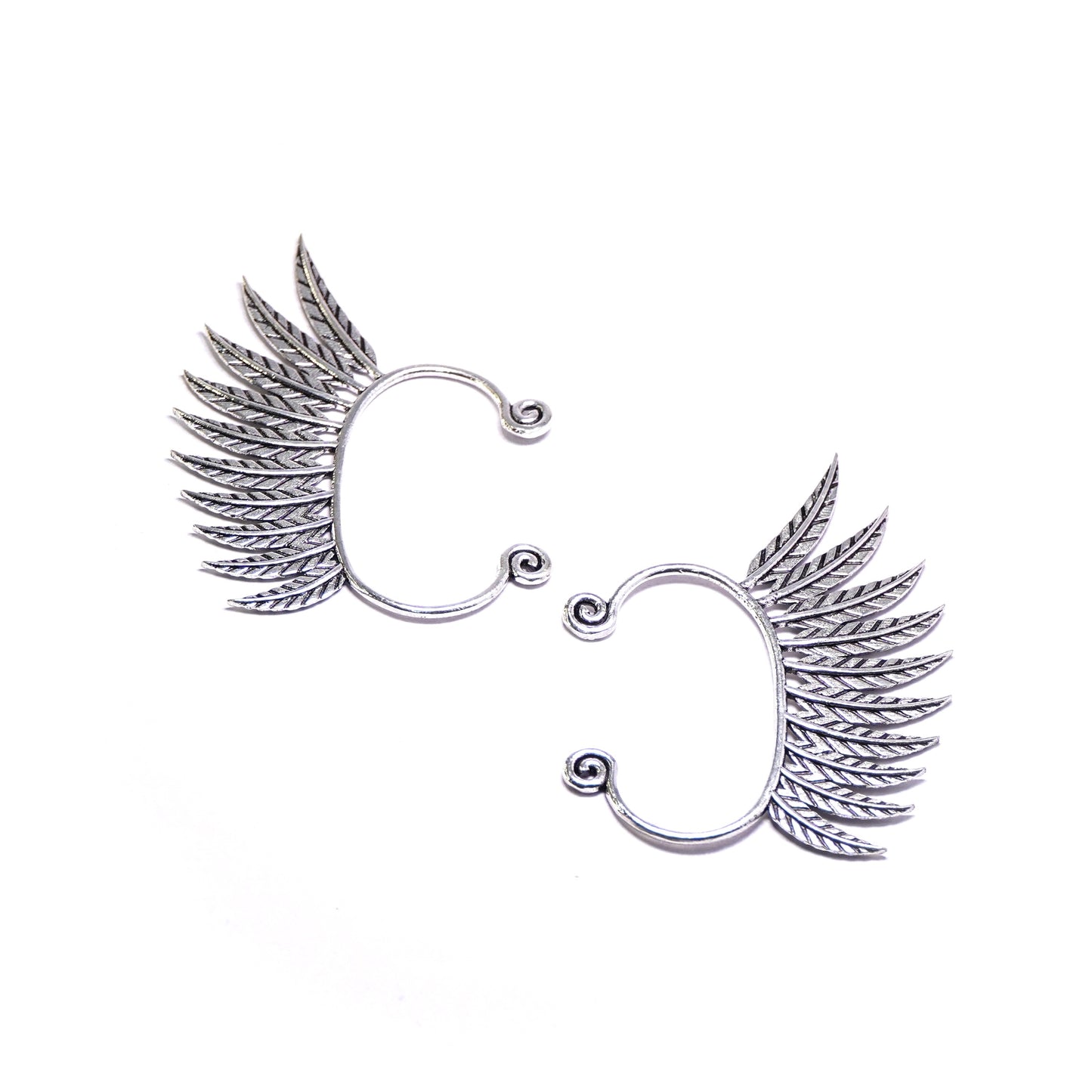 Feather Fan Ear Cuff Earrings