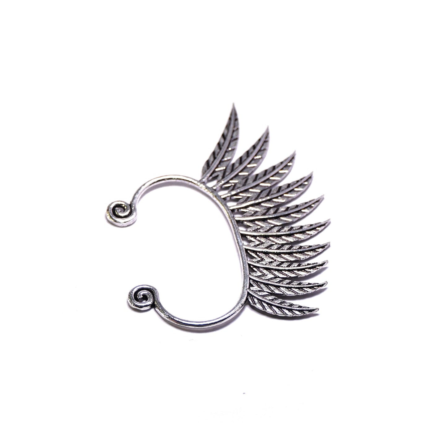 Feather Fan Ear Cuff Earrings