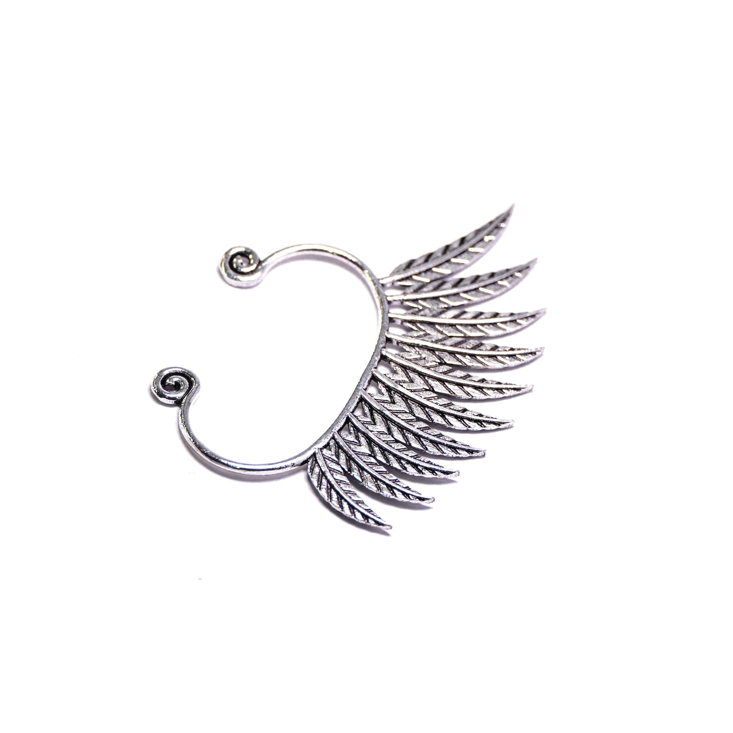 Feather Fan Ear Cuff Earrings