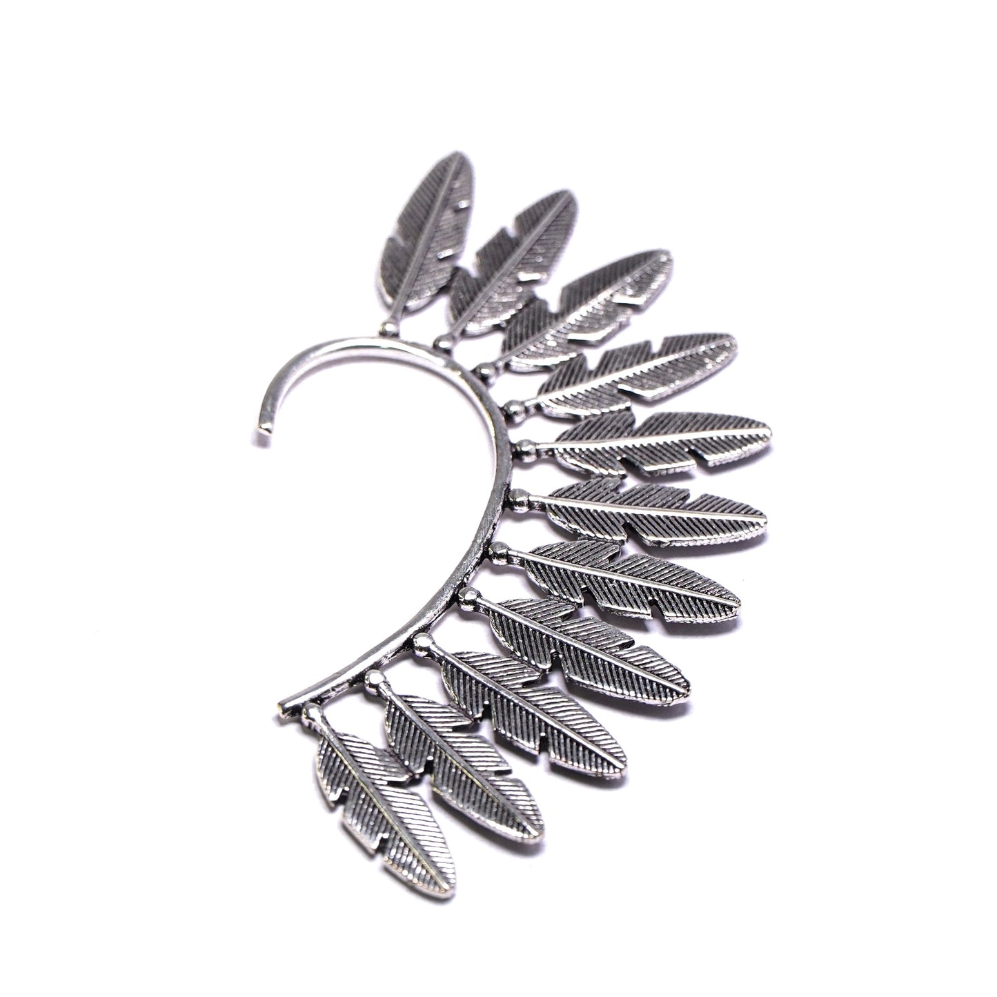 Feather Fan Ear Cuff Earrings