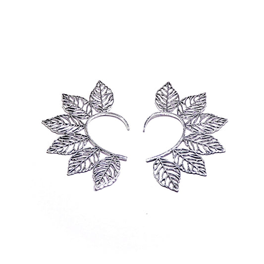 Openwork Leaf Halo Ear Cuffs