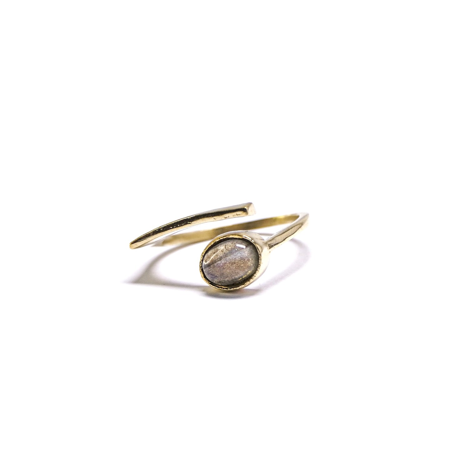 Labradorite Oval Open Ring