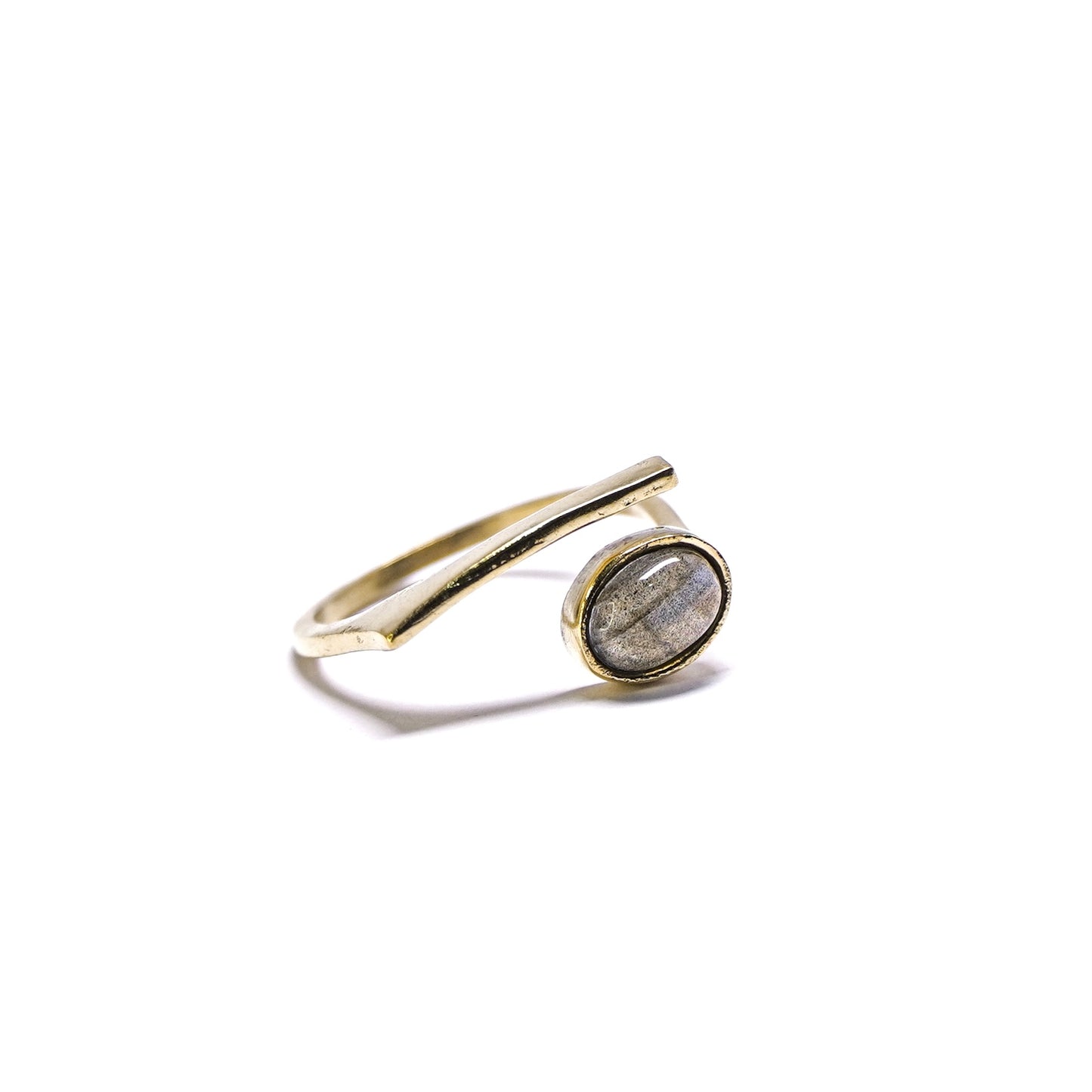 Labradorite Oval Open Ring
