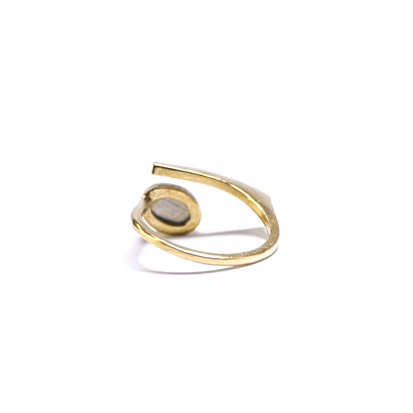 Labradorite Oval Open Ring