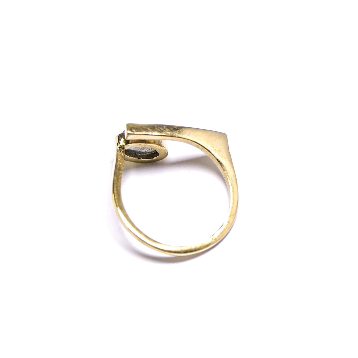 Labradorite Oval Open Ring