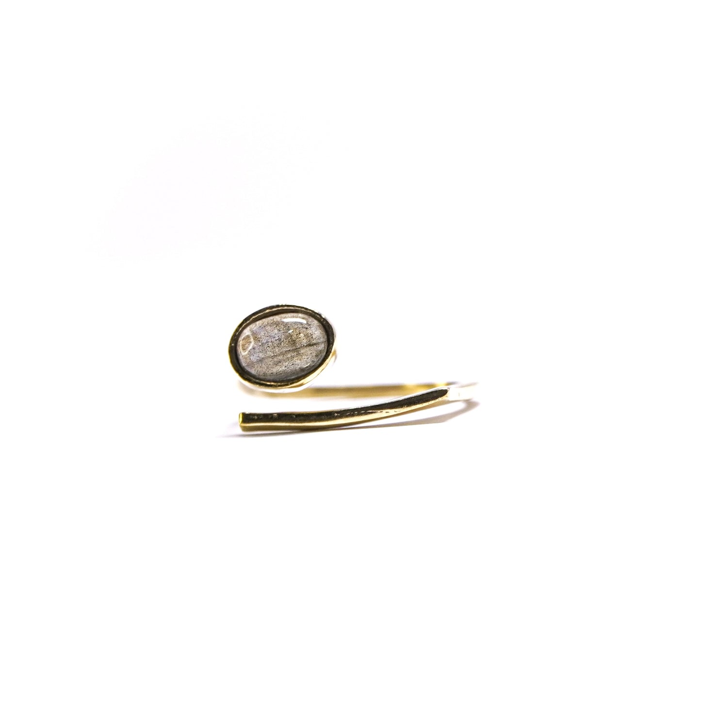 Labradorite Oval Open Ring